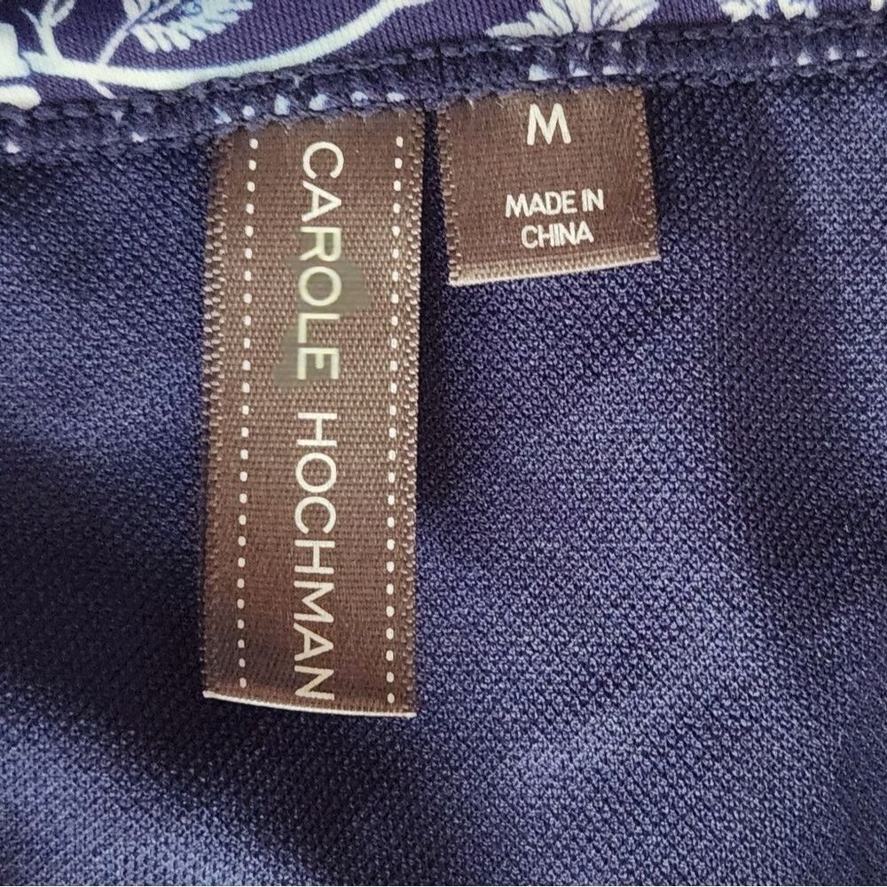 NEW! Carole Hochman Women's Swimsuit Tie Waist Paisley Blue White UPF 50+ Medium - Picture 9 of 12